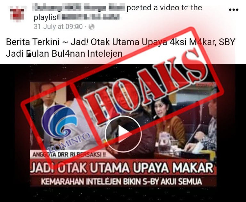 [HOAKS] Video SBY Dalangi Aksi Mahasiswa Menolak Kebijakan PPKM